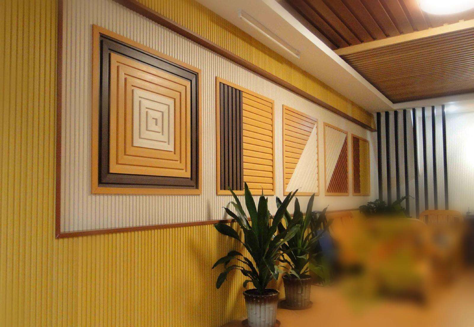松木扣板装客厅效果图图片